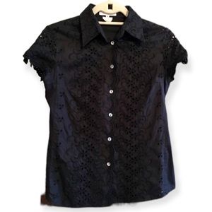 Paul & Joe short sleeve button up top/ blouse